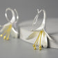 Boucles d'oreilles Fleur de l'Élégance | Argent 925 détails plaqué Or 18K