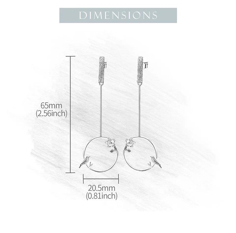 Boucles d'oreilles éveil de l'oiseau | Argent 925 détails plaqué Or 18K