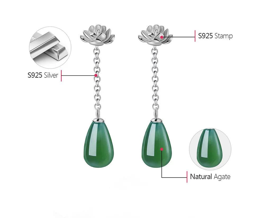 Boucles d'oreilles fleur de lotus perle naturelle | Argent 925