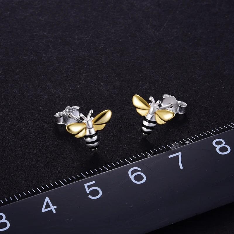 Boucles d'oreilles Gold Honey Bee | Argent 925 détails plaqué Or 18K