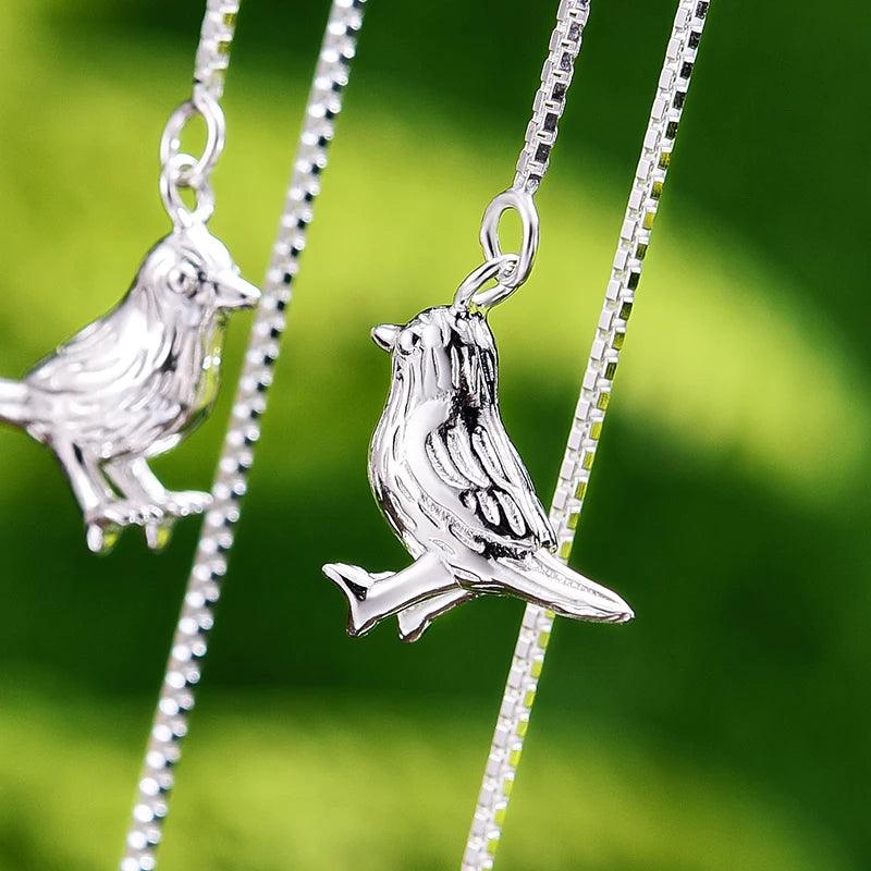 Boucles d'oreilles jeunes oiseaux | Argent 925 détails plaqué Or 18K