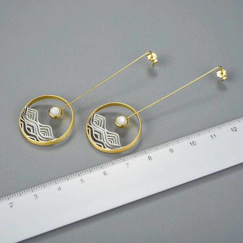 Boucles d'oreilles nuit orientale | Argent 925 détails plaqué Or 18K