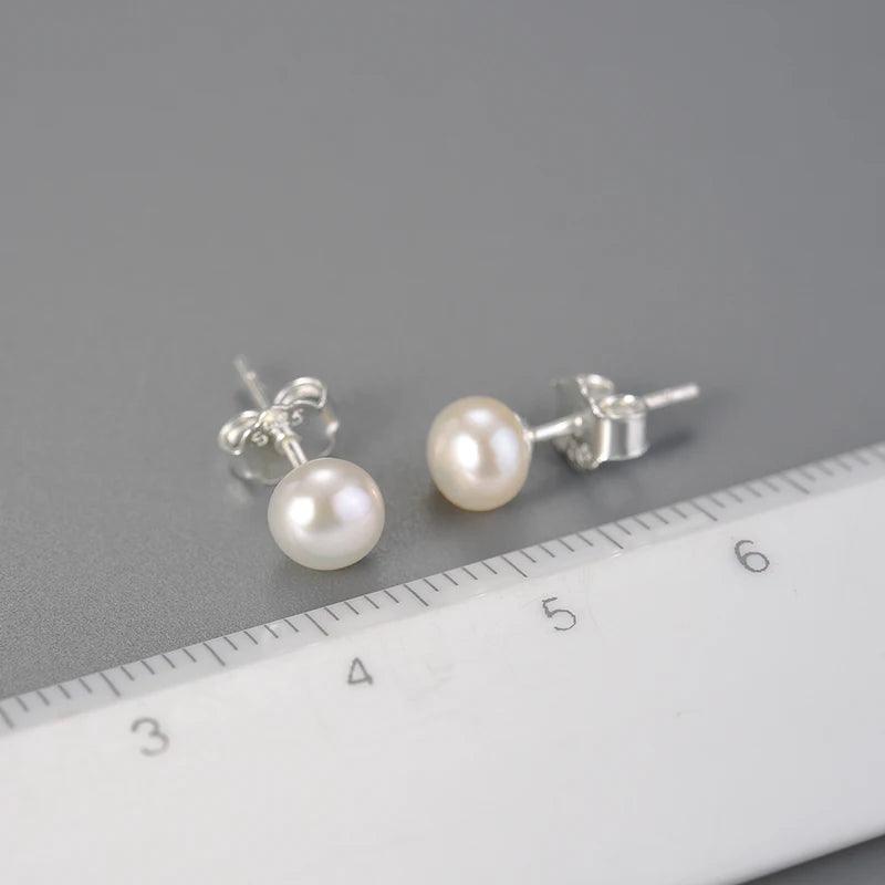 Boucles d'oreilles perles naturelles véritables | Argent 925 détails plaqué Or 18K