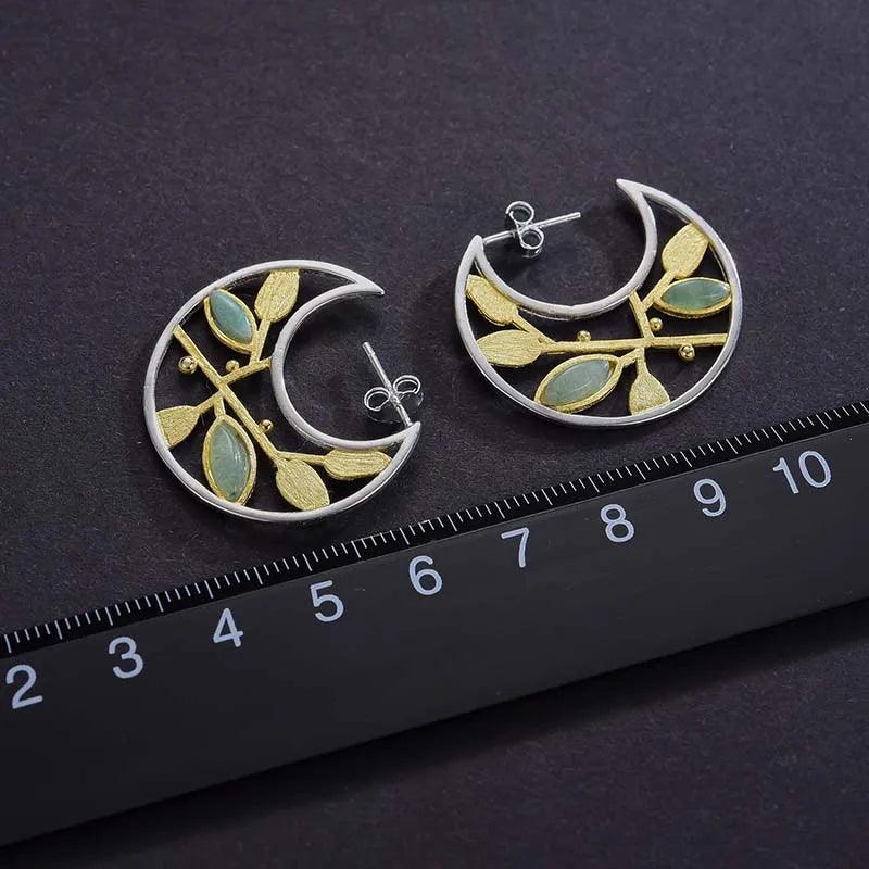 Boucles d'oreilles printemps dans l'air | Argent 925 détails plaqué Or 18K