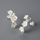 Boucles d'oreilles printemps fleuri | Argent 925 détails plaqué Or 18K