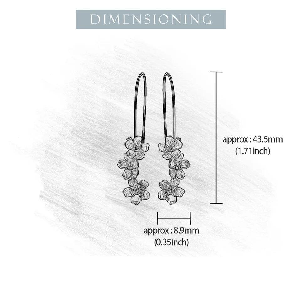 Boucles d'oreilles saison fleurie | Argent 925 détails plaqué Or 18K