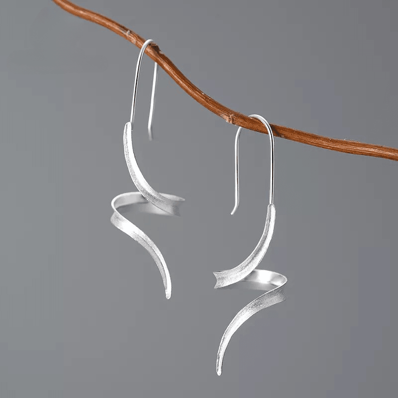 Boucles d'oreilles spirales dorées | Argent 925 détails plaqué Or 18K