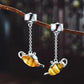 Boucles d'oreilles tea time | Argent 925 pierre Ambre