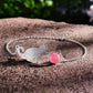 Bracelet ajustable le chat joueur pierre naturelle | Argent 925 détails plaqué Or 18K