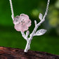 Collier fleur de pluie | Argent 925 détail cristal naturel