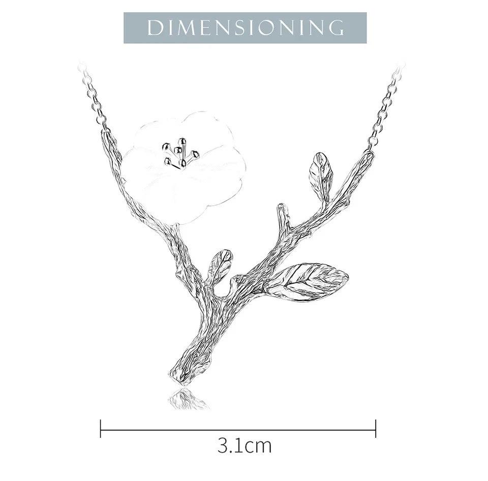 Collier fleur de pluie | Argent 925 détail cristal naturel