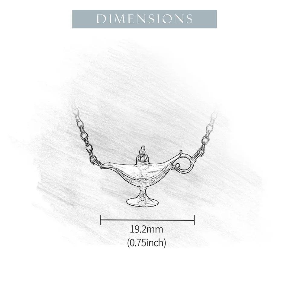 Collier lampe d'Aladin | Argent 925 détails plaqué Or 18K