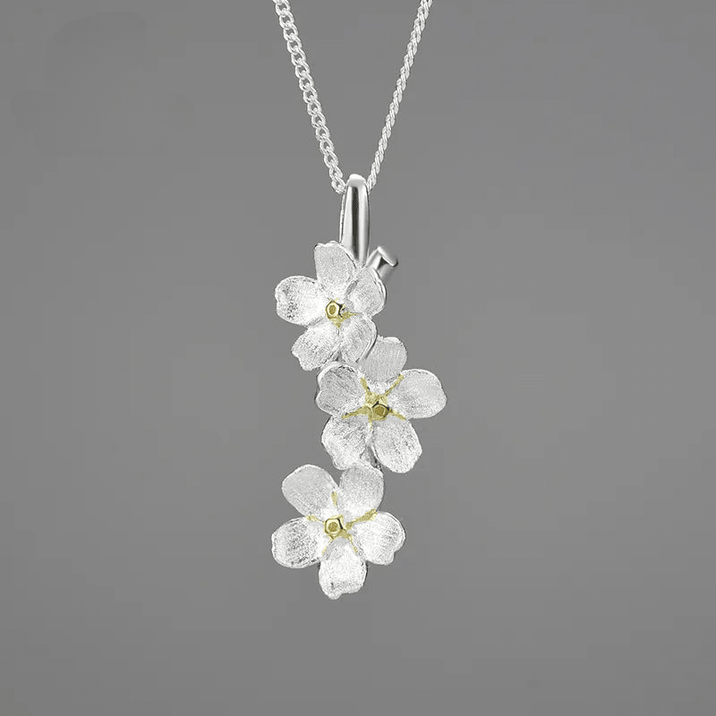 Collier saison fleurie | Argent 925 détails plaqué Or 18K