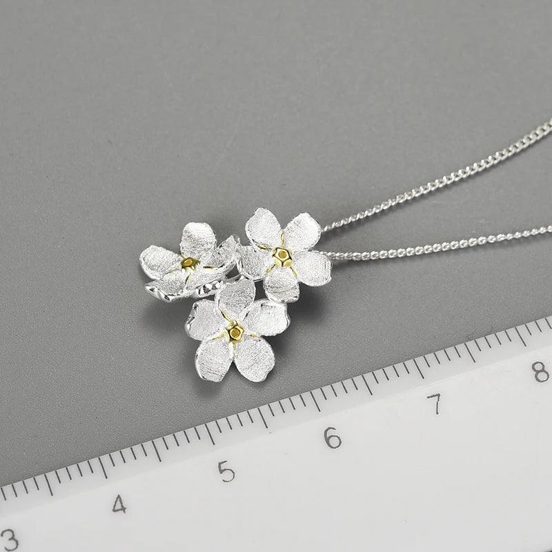 Collier saison fleurie | Argent 925 détails plaqué Or 18K