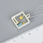 Pendentif chat zen | Argent 925 détails plaqué Or 18K