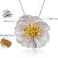 Pendentif fleur de coquelicot | Argent détails plaqué Or 18K