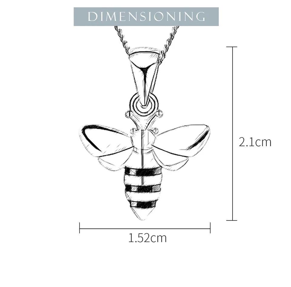 Pendentif reine des abeilles | Argent 925 détails plaqué Or 18K